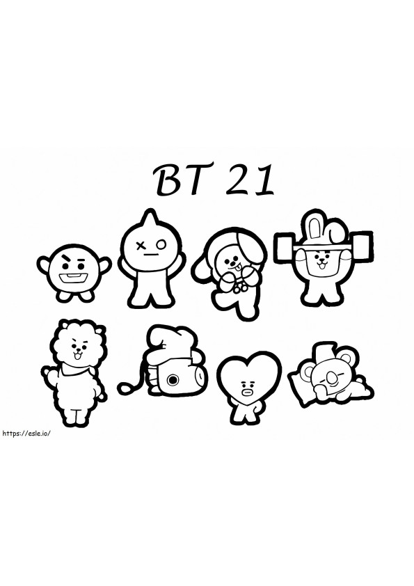 BT21 To Print coloring page