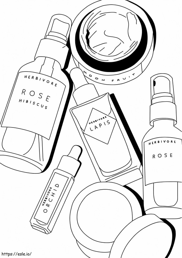Cosmetics coloring page