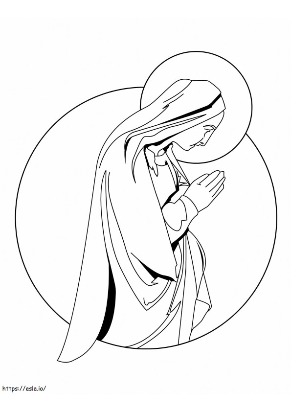 Print Maria Maica lui Isus de colorat