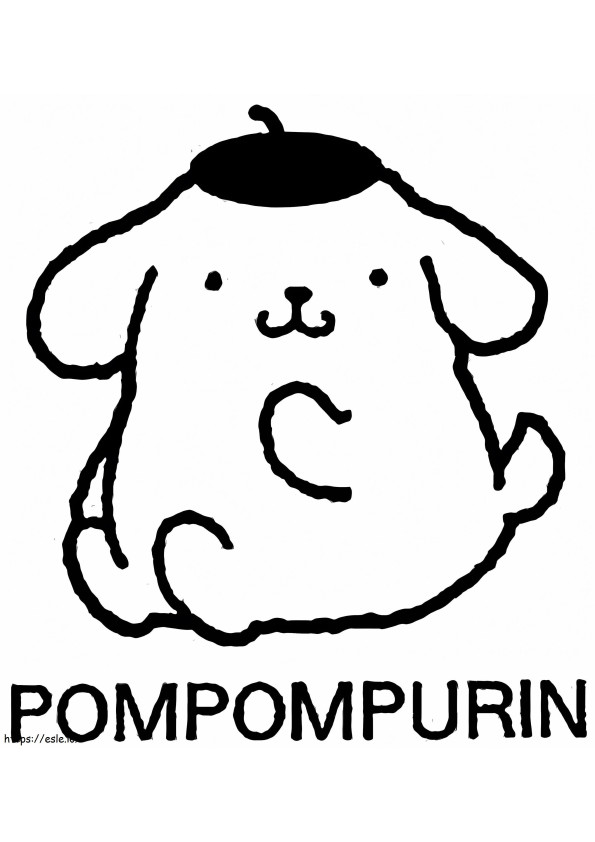 Adorable Pompompurin coloring page