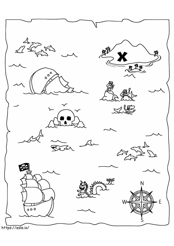 Treasure Map 12 coloring page