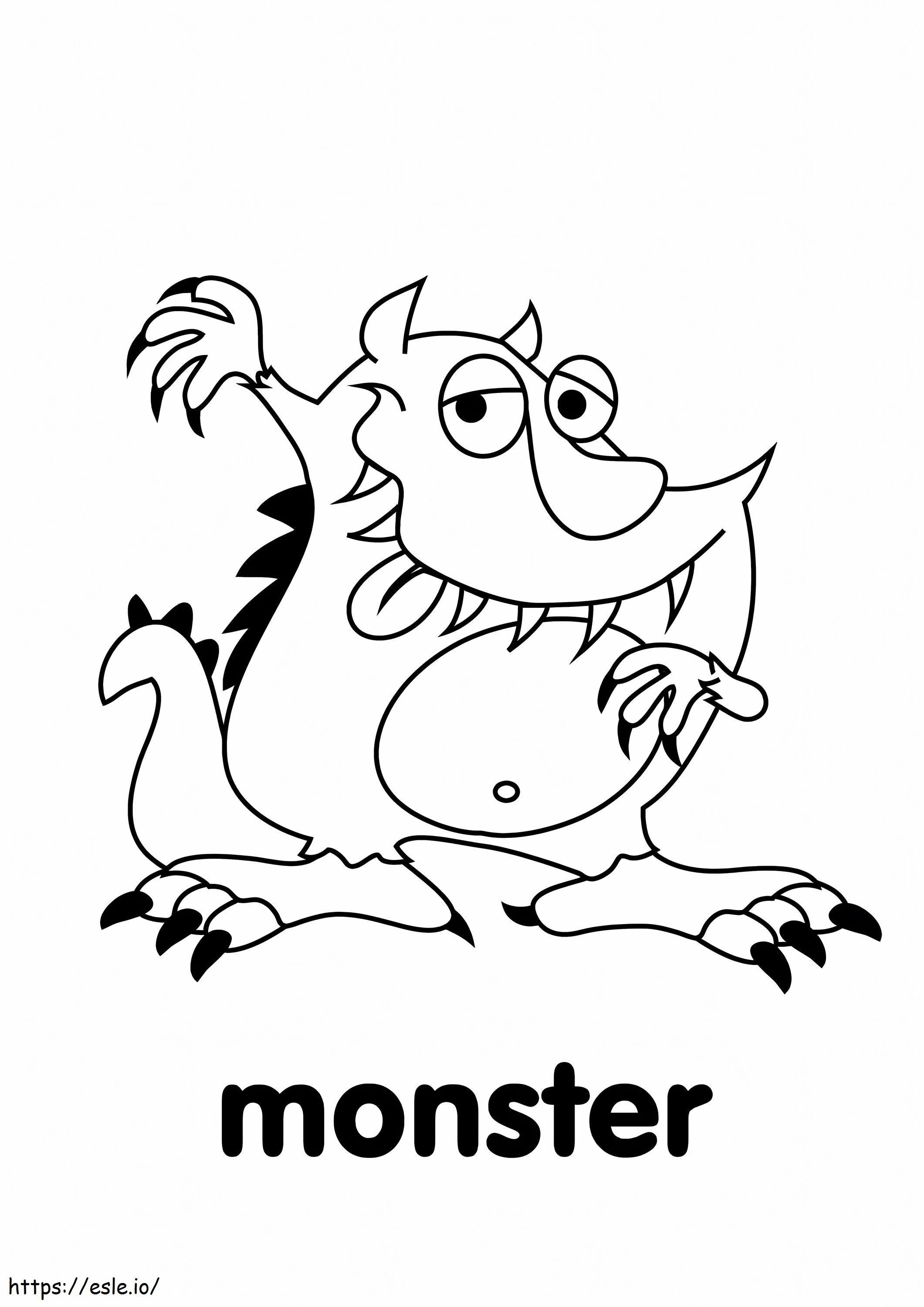 Monster Gratis Gambar Mewarnai