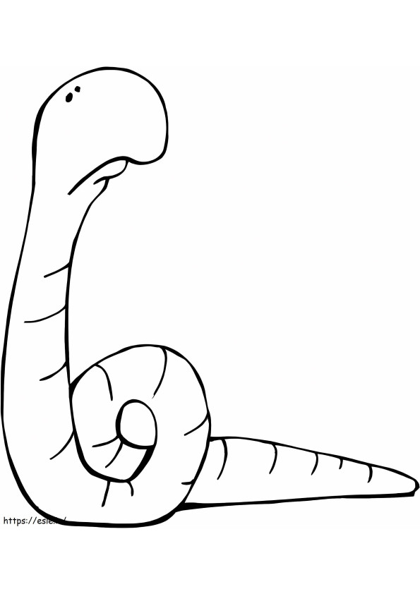 Printable Worm coloring page