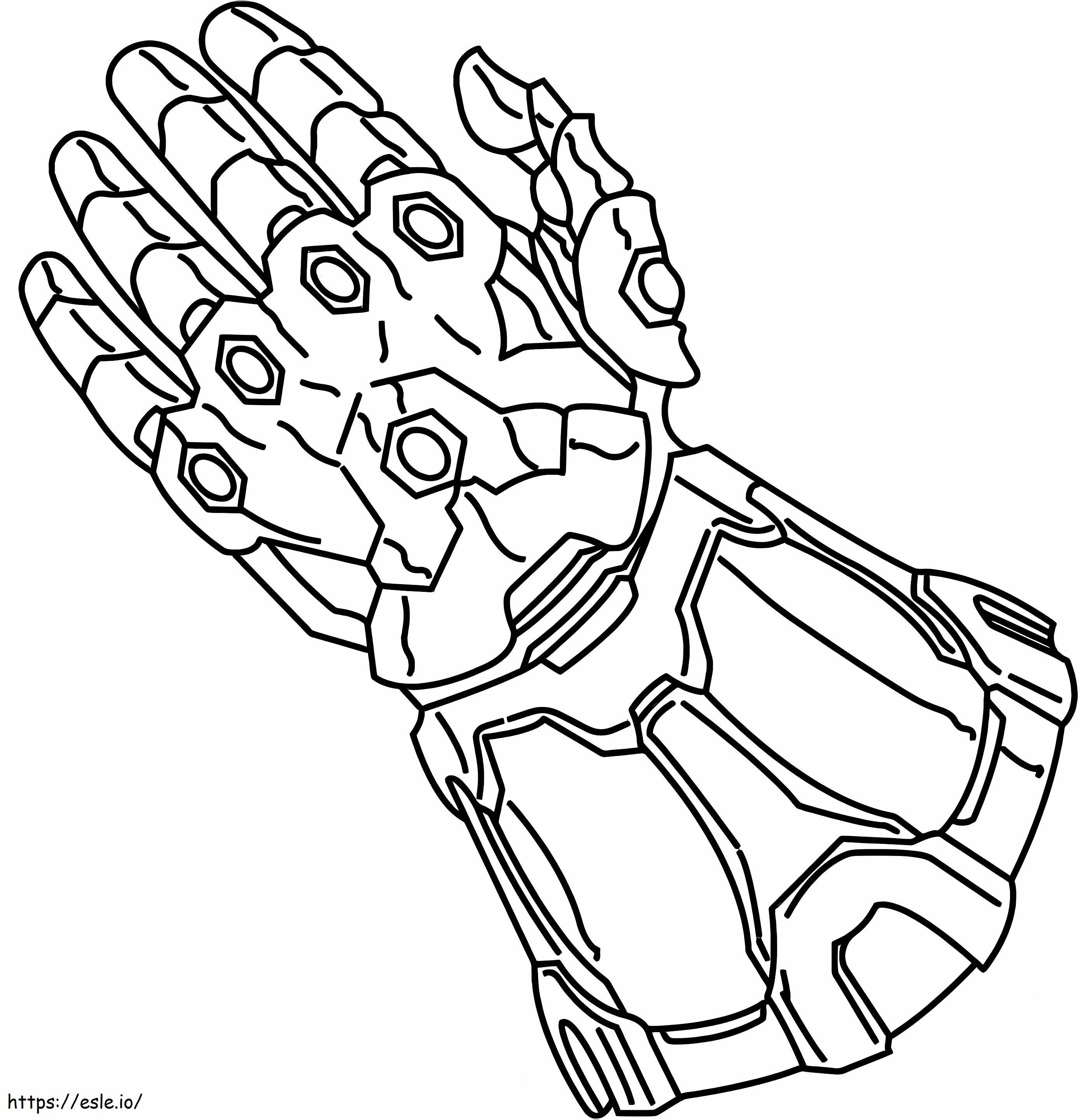 Simple Infinity Gauntlet coloring page
