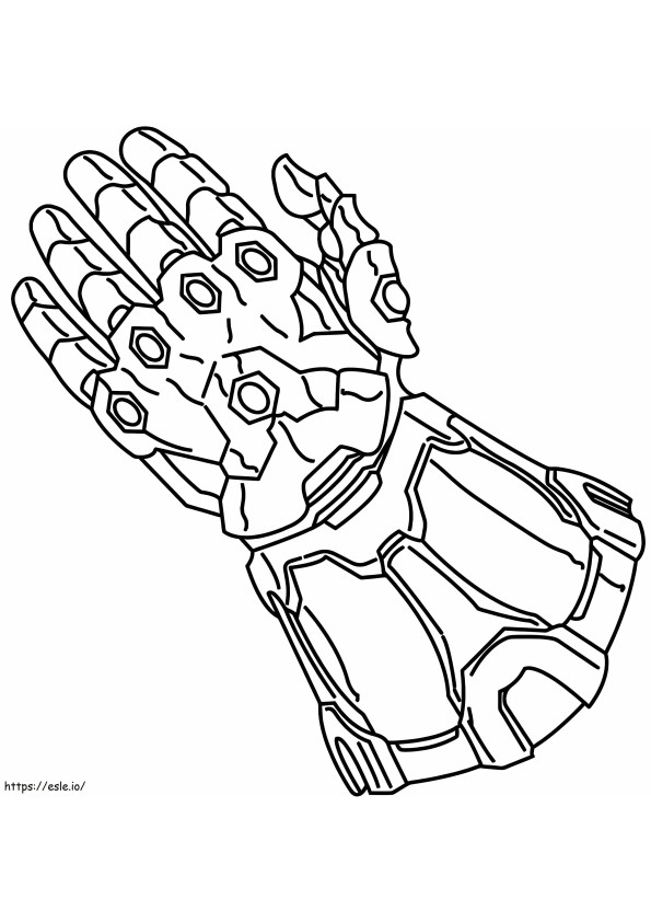 Simple Infinity Gauntlet coloring page