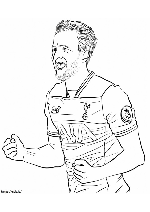 Harry Kane 3 coloring page