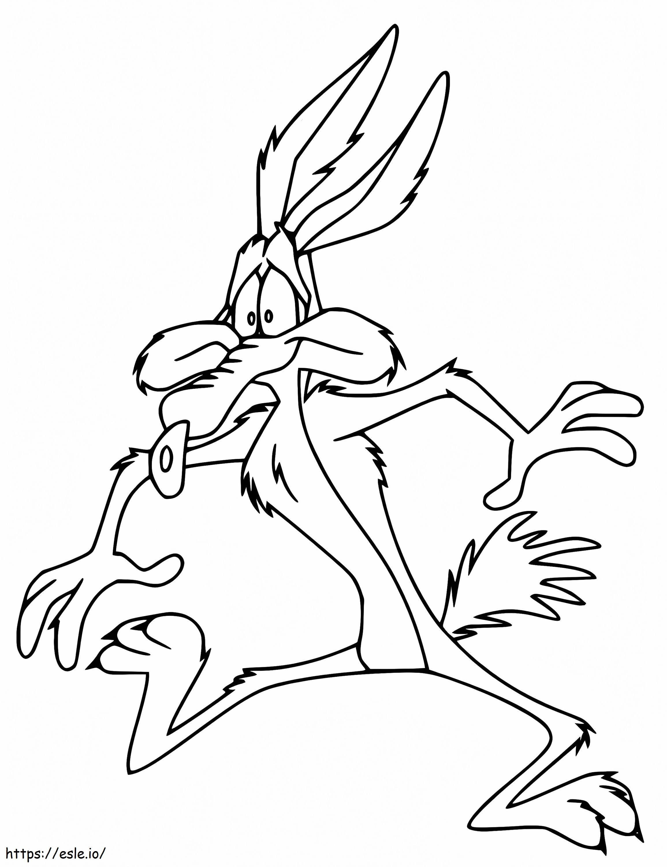 Funny Wile E Coyote coloring page