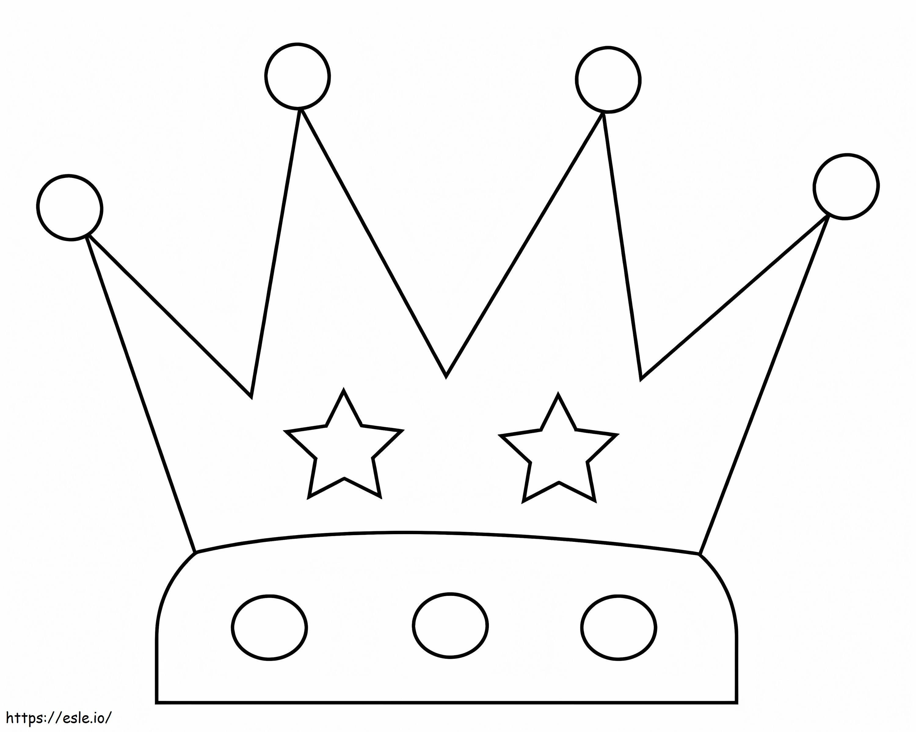 Mahkota Dengan Bintang Gambar Mewarnai