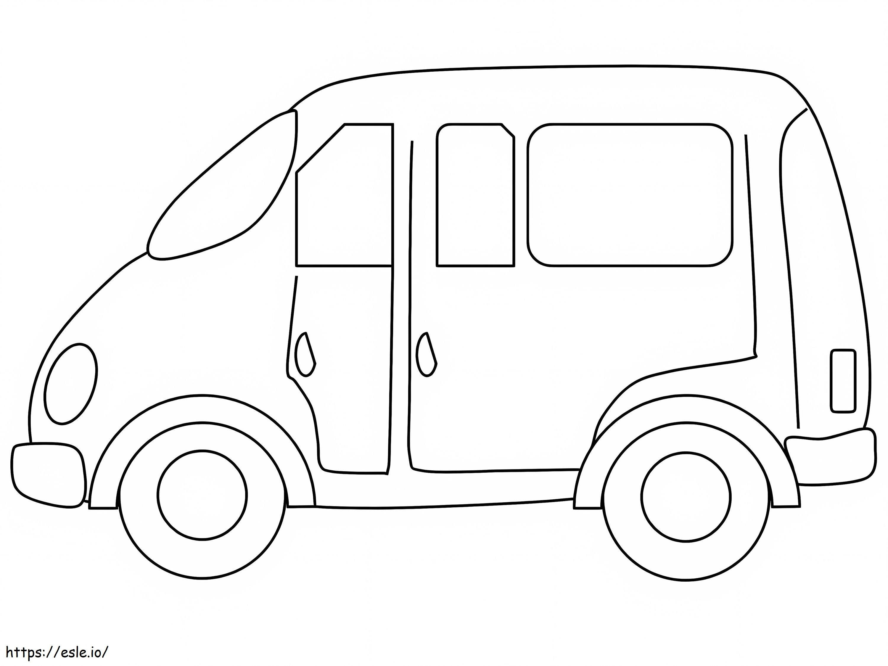 Coloriage Camionnette imprimable à imprimer dessin