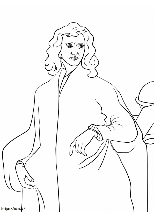 Senhor Isaac Newton para colorir