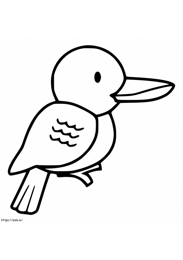 Coloriage Kookaburra mignon à imprimer dessin