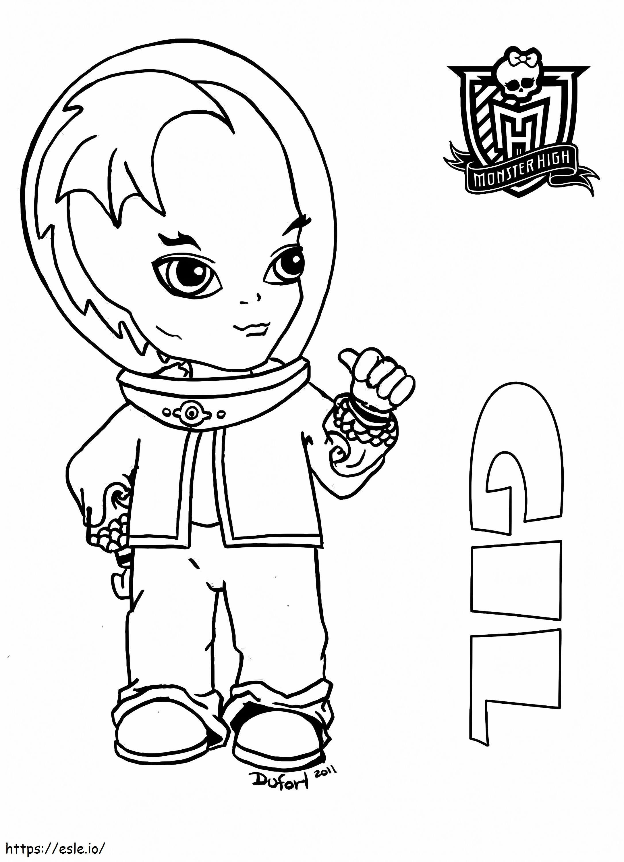 Gil Monster High Baby coloring page