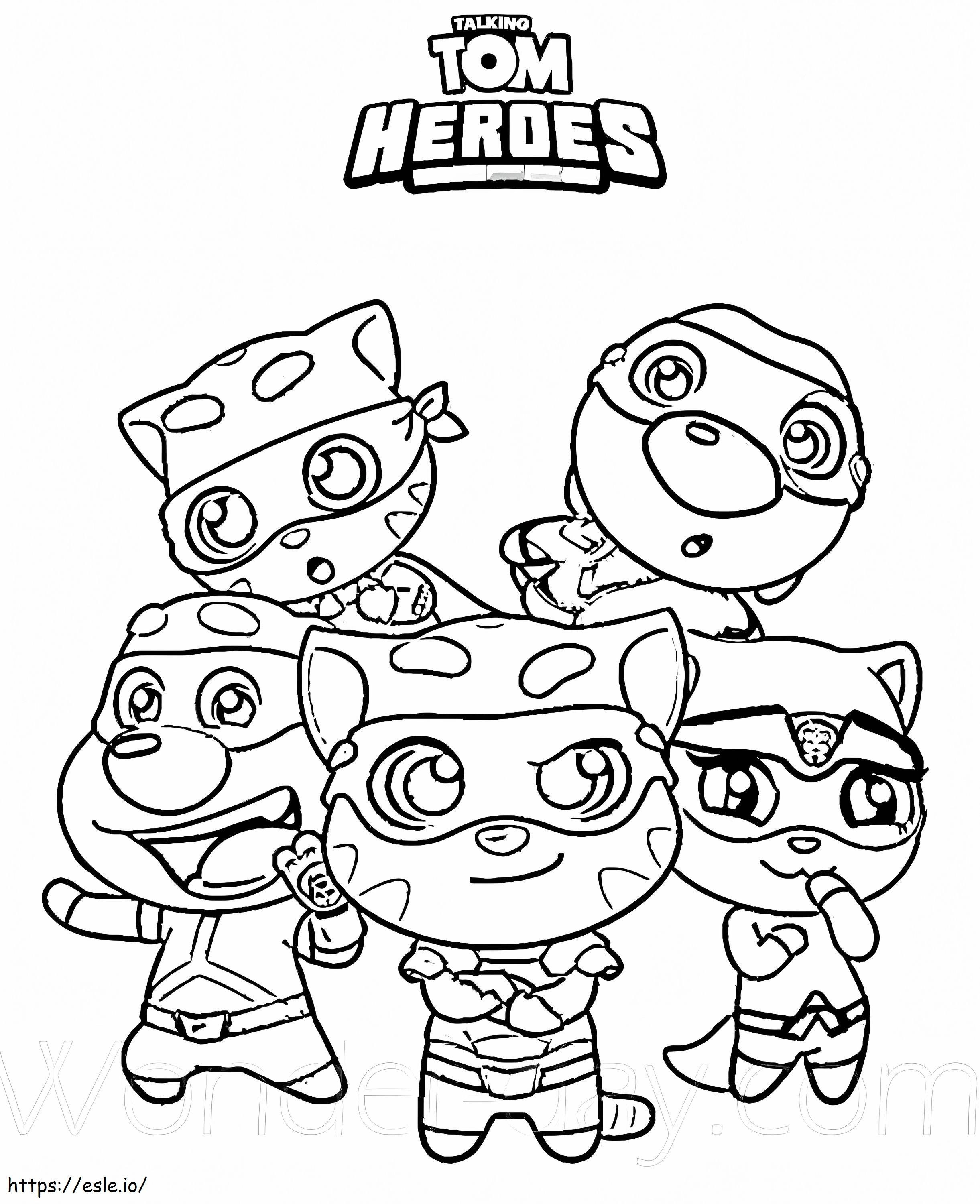 Equipe Talking Heroes para colorir