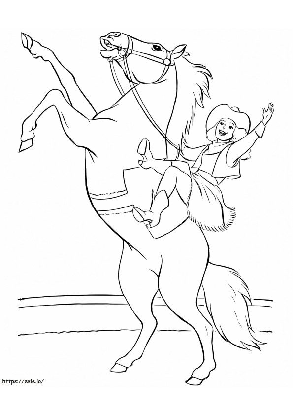 Amazing Cowgirl coloring page
