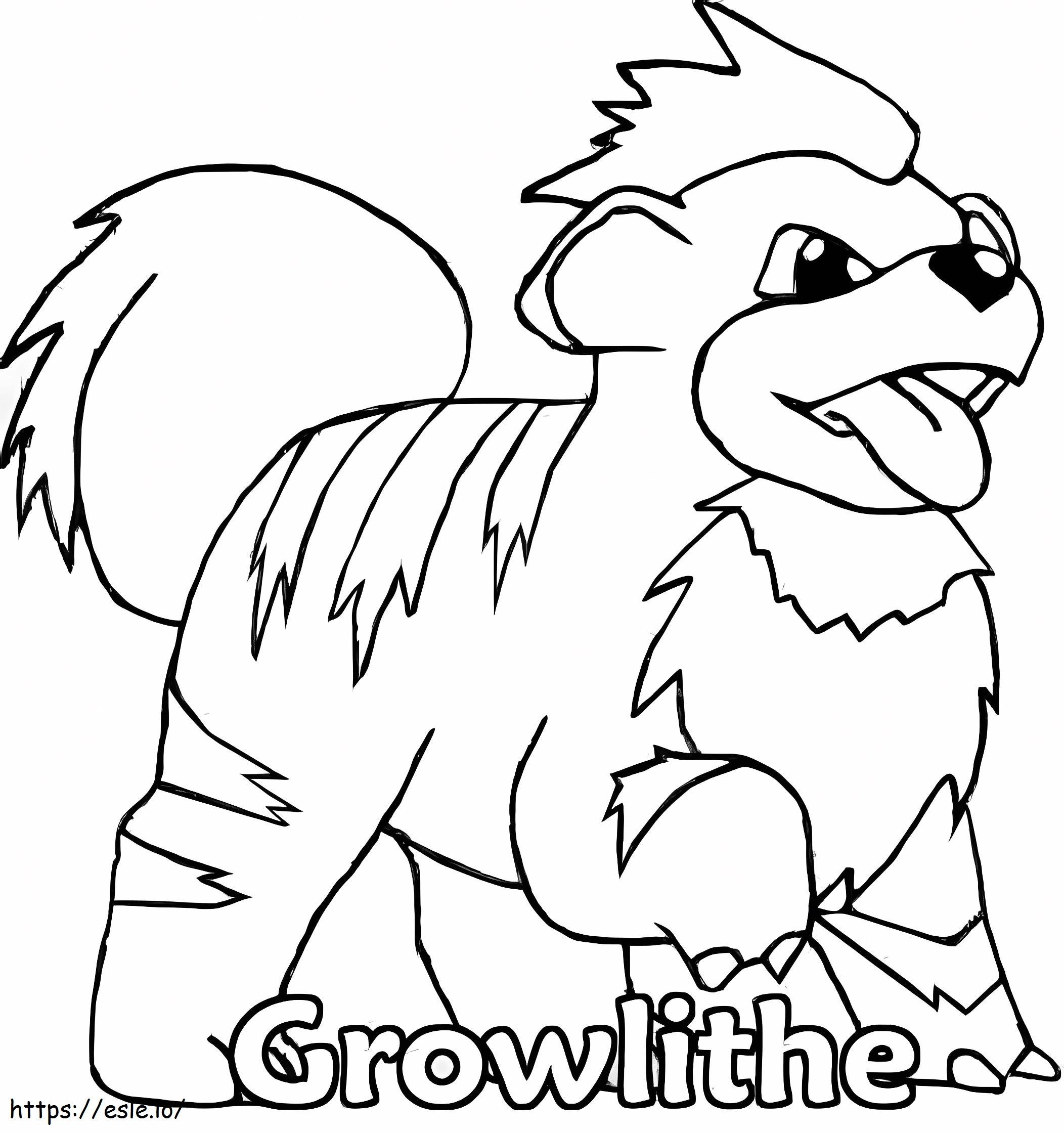 Pokemon Growlithe para colorir