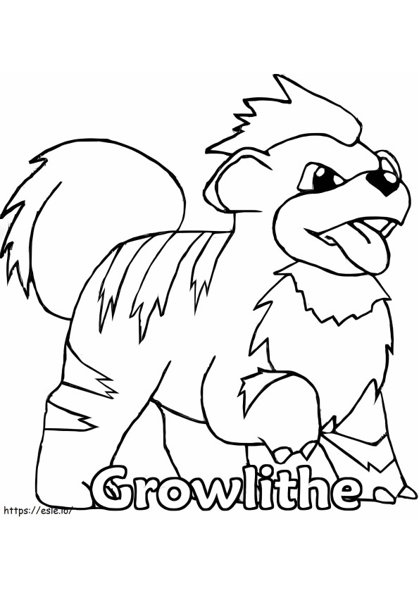 Pokemon Growlithe coloring page