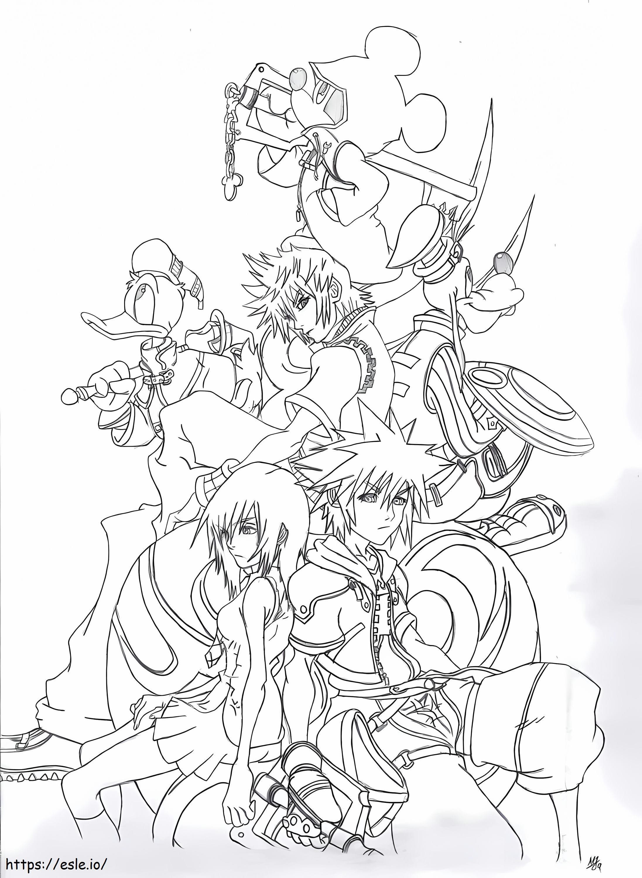Coloriage Jeu Kingdom Hearts à imprimer dessin