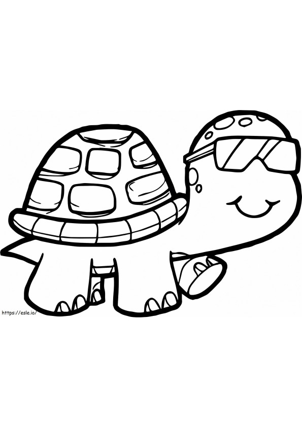 Cool Turtle coloring page