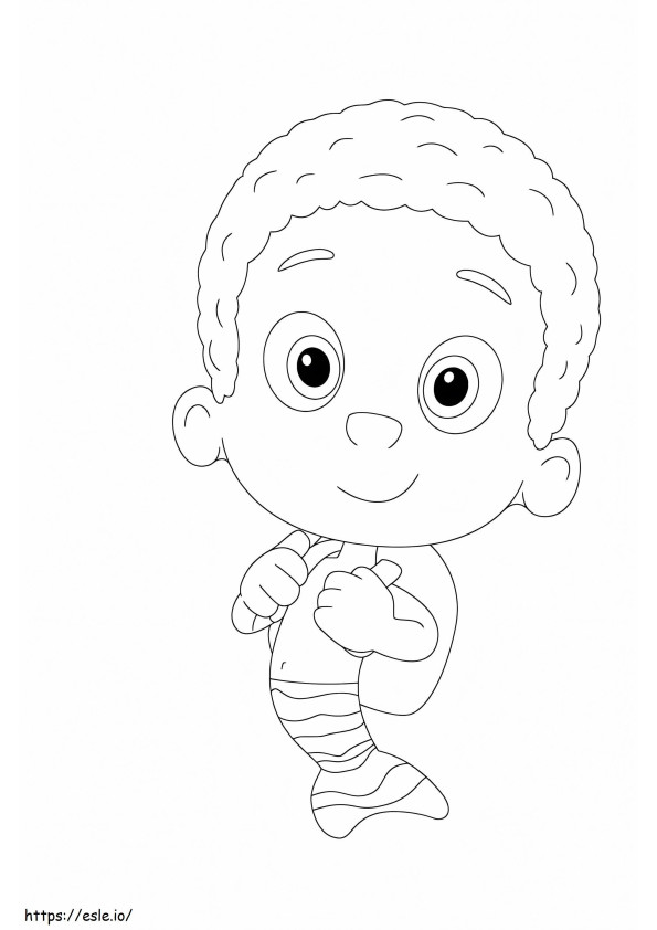 Goby Smiling A4 coloring page