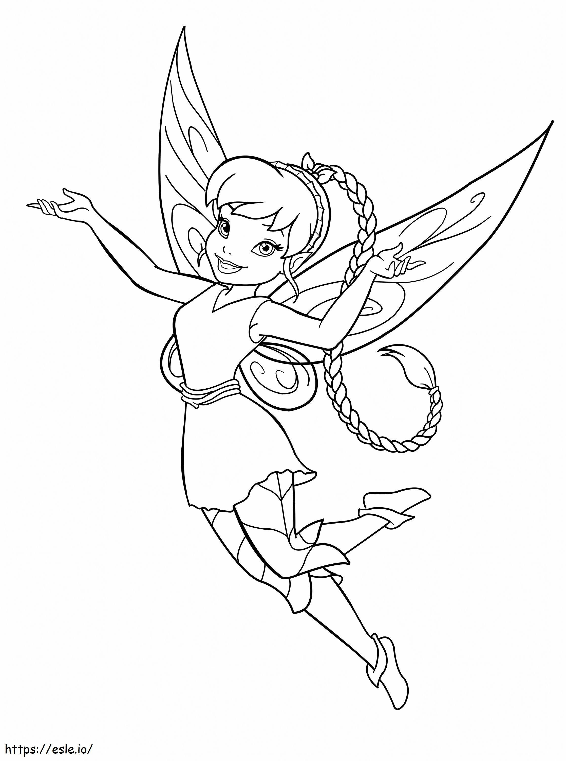 Cartoon Fairy Flying coloring page