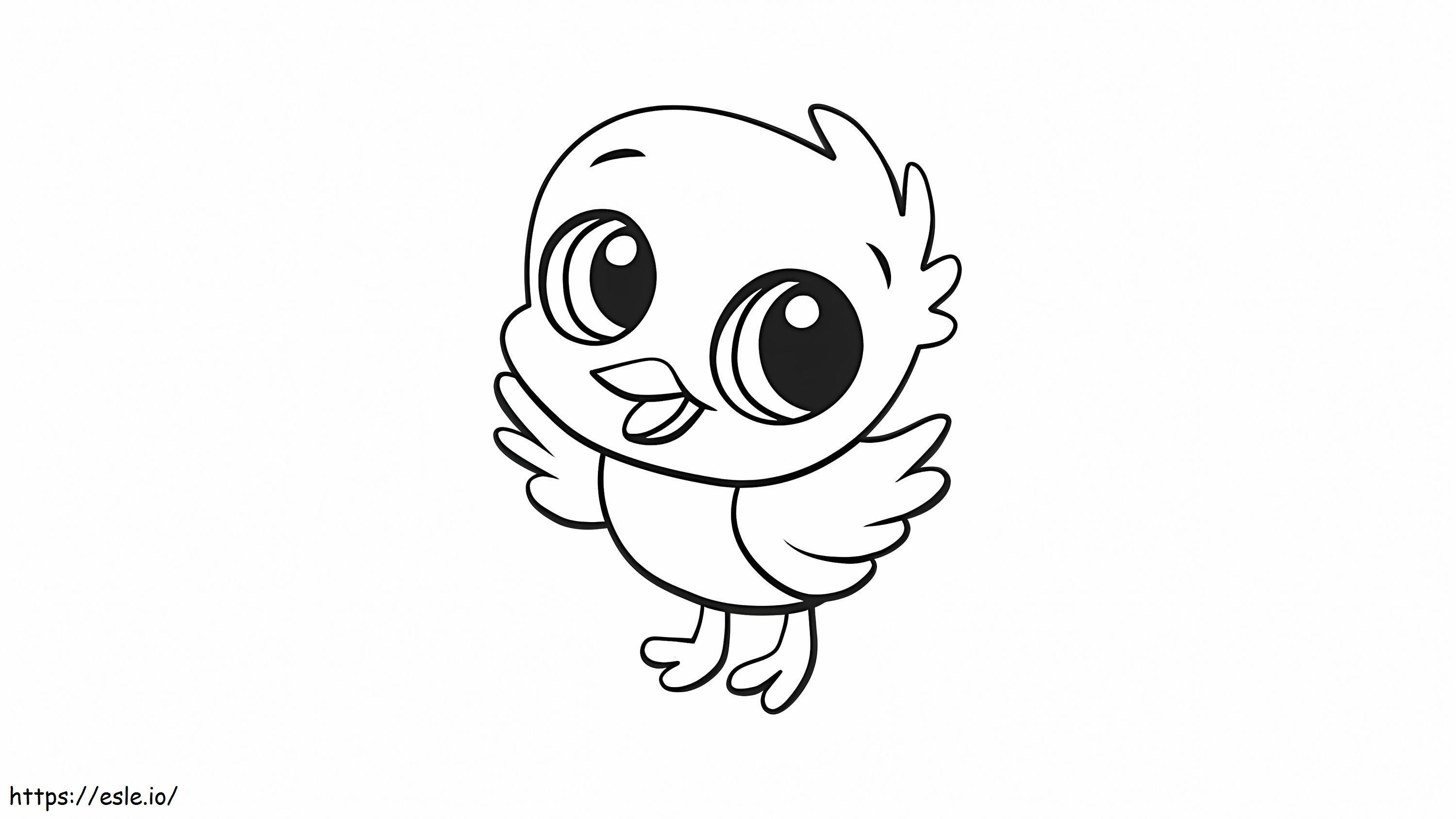 _Cute Baby Chick A4 para colorir