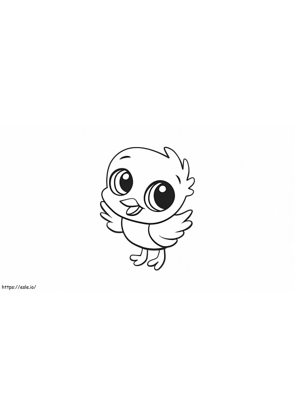 Cute Baby Chick A4 coloring page