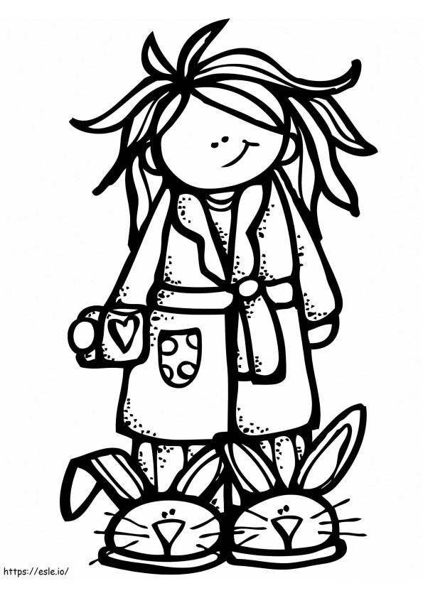 Lazy Girl Melonheadz coloring page