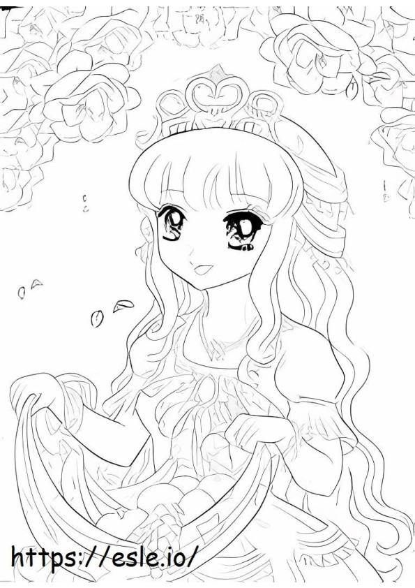 Face Princess Funny coloring page
