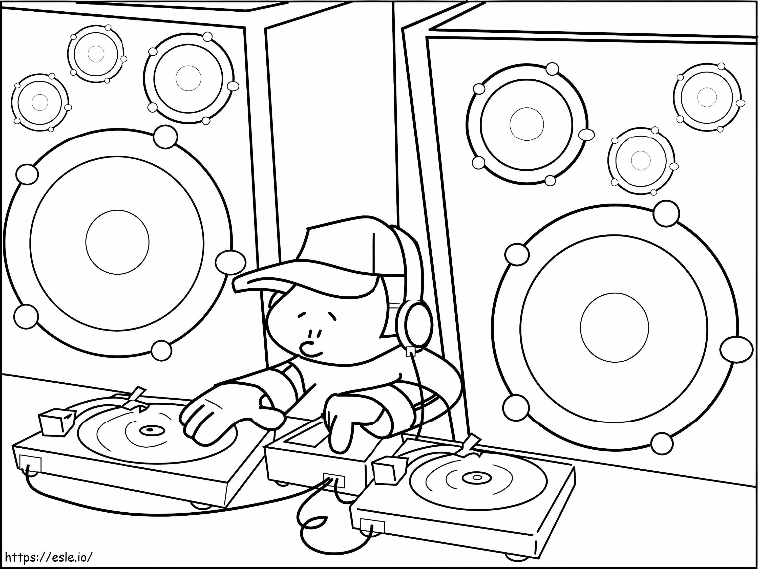 Coloriage DJ 2 à imprimer dessin