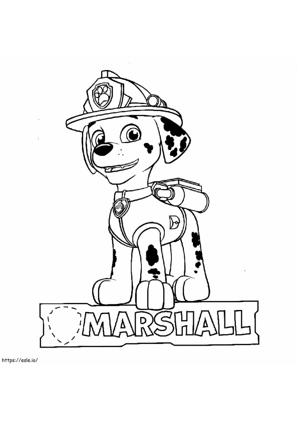 Marshall Paw Patrol coloring page