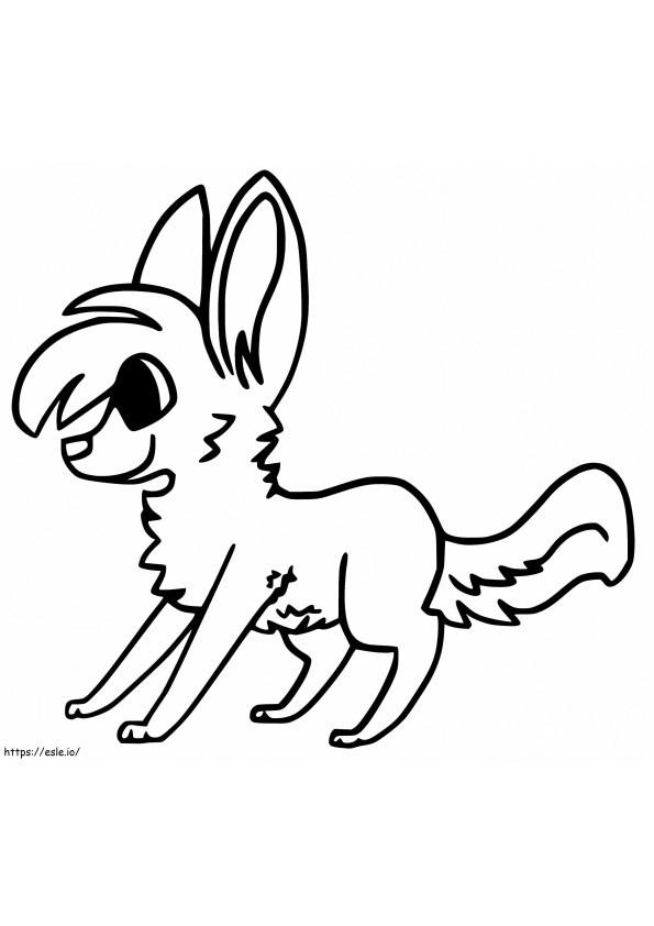 Fennec Fox Is Smiling coloring page