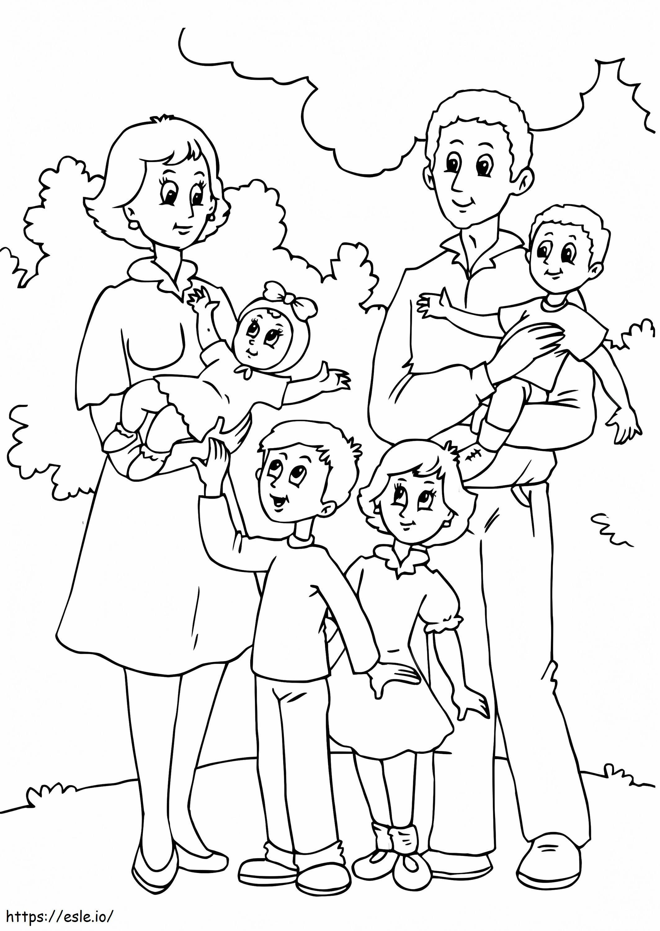 Coloriage Famille 1 à imprimer dessin