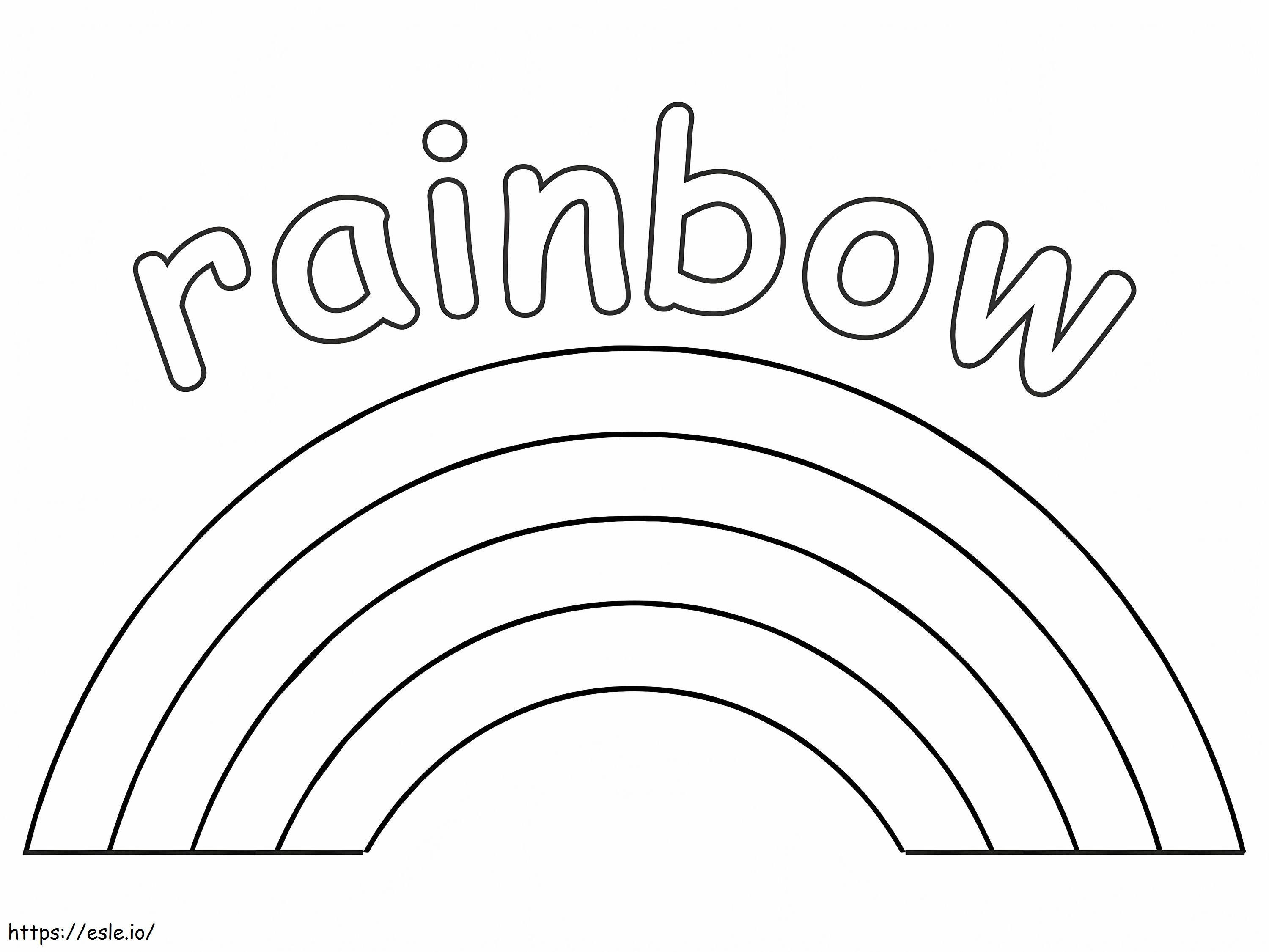 Página para colorir arco-íris 7 para colorir