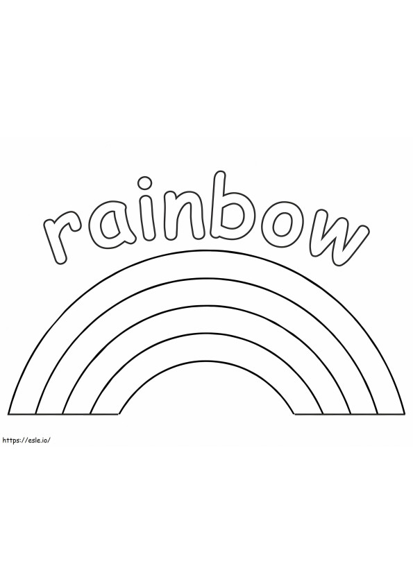 Página para colorir arco-íris 7 para colorir