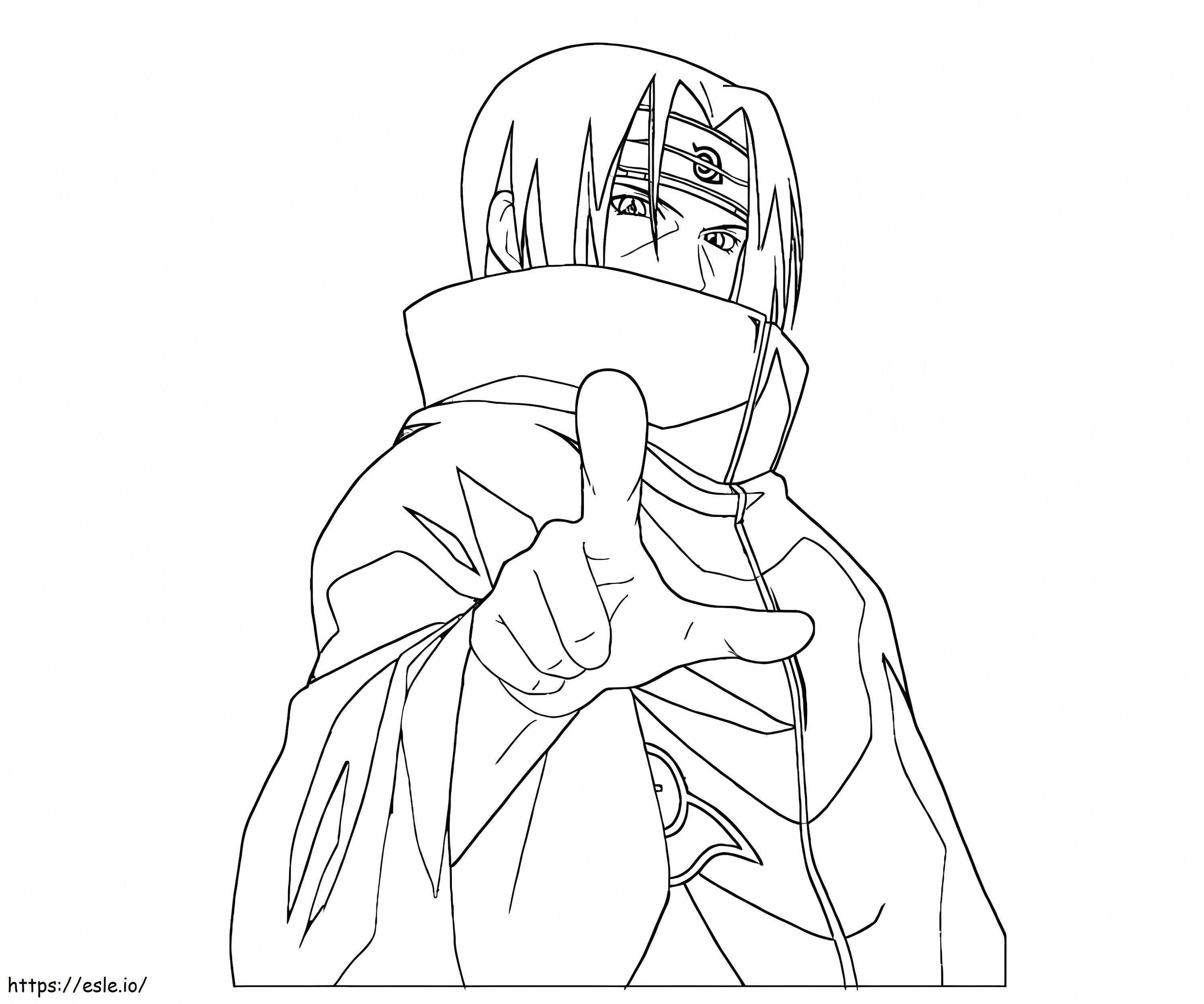 Amazing Itachi coloring page