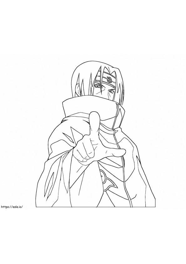Amazing Itachi coloring page