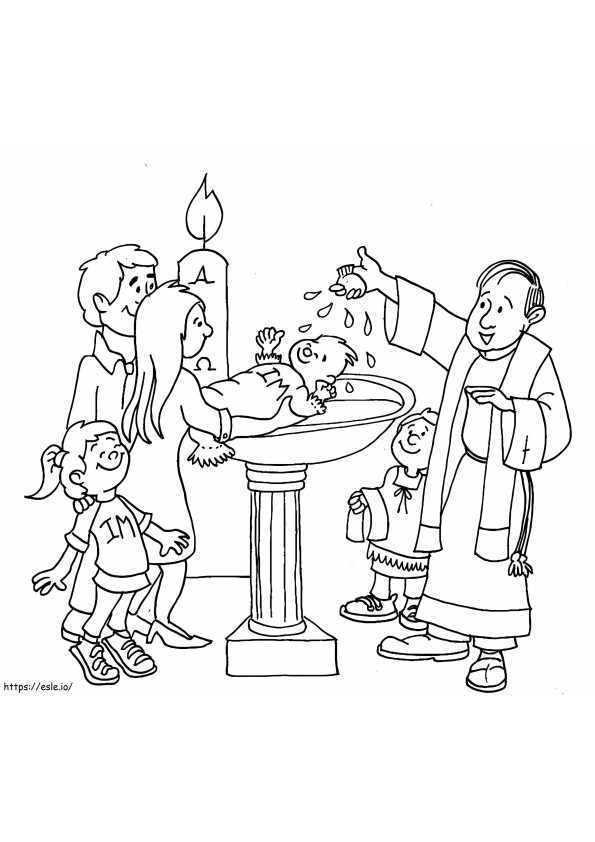Print Baptism coloring page