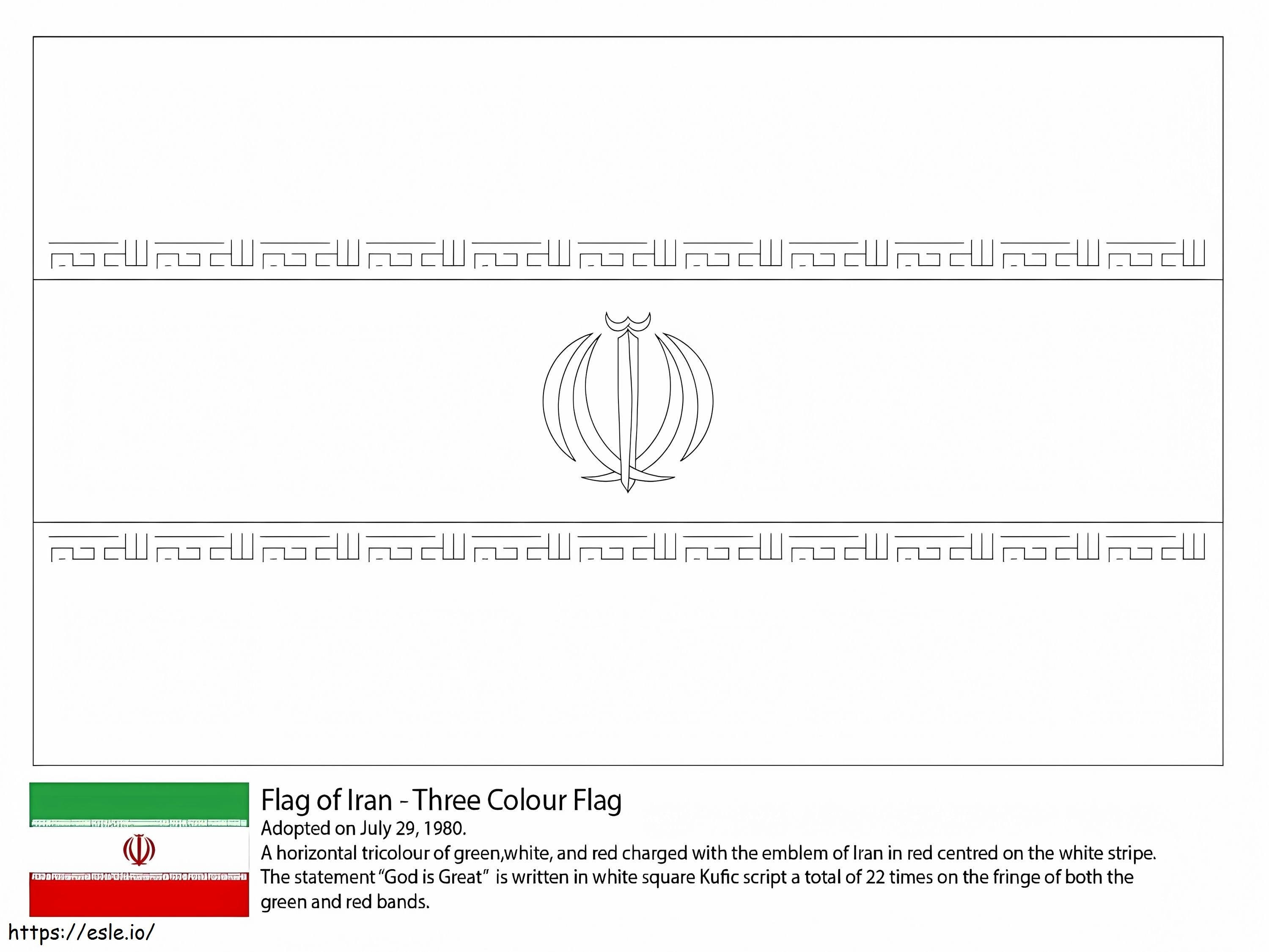 Bandiera dell'Iran da colorare