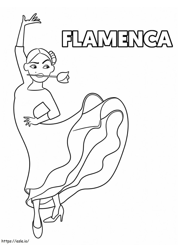 Flamenca dal film Emoji da colorare