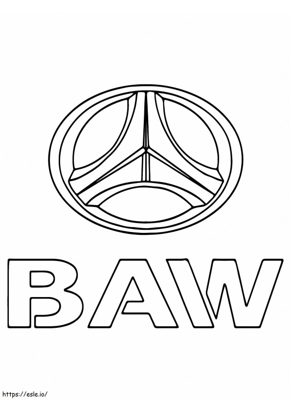 Baw Car-logo kleurplaat