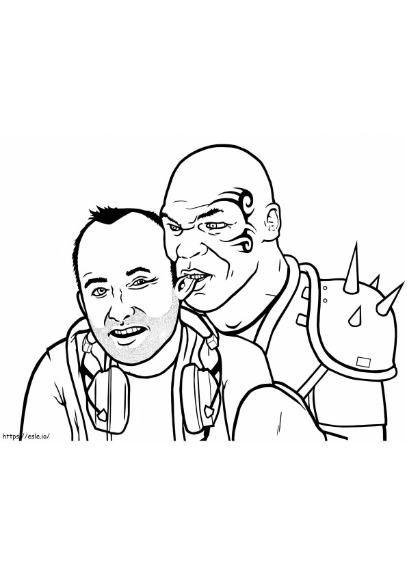 Free Printable Mike Tyson coloring page