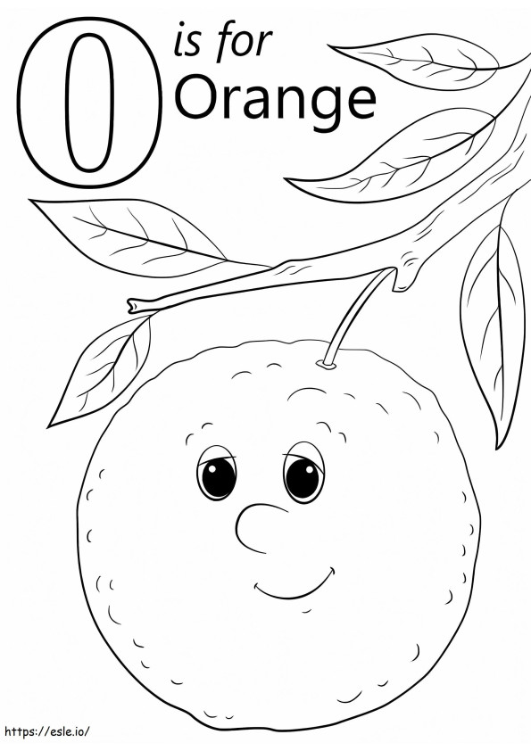 Narancs O betű kifestő