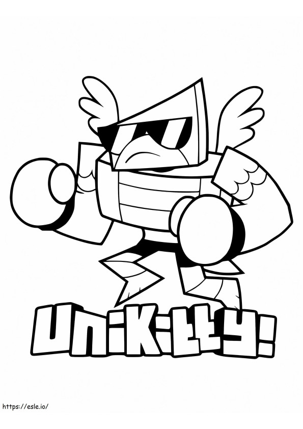 Coloriage Hawkodile d'Unikitty à imprimer dessin