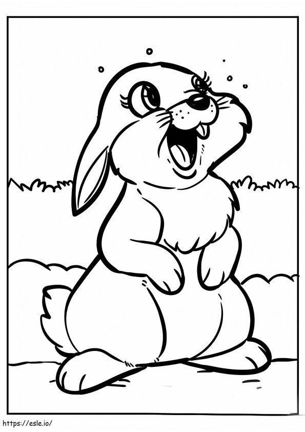 Süßes Kaninchen mit großem Mund ausmalbilder