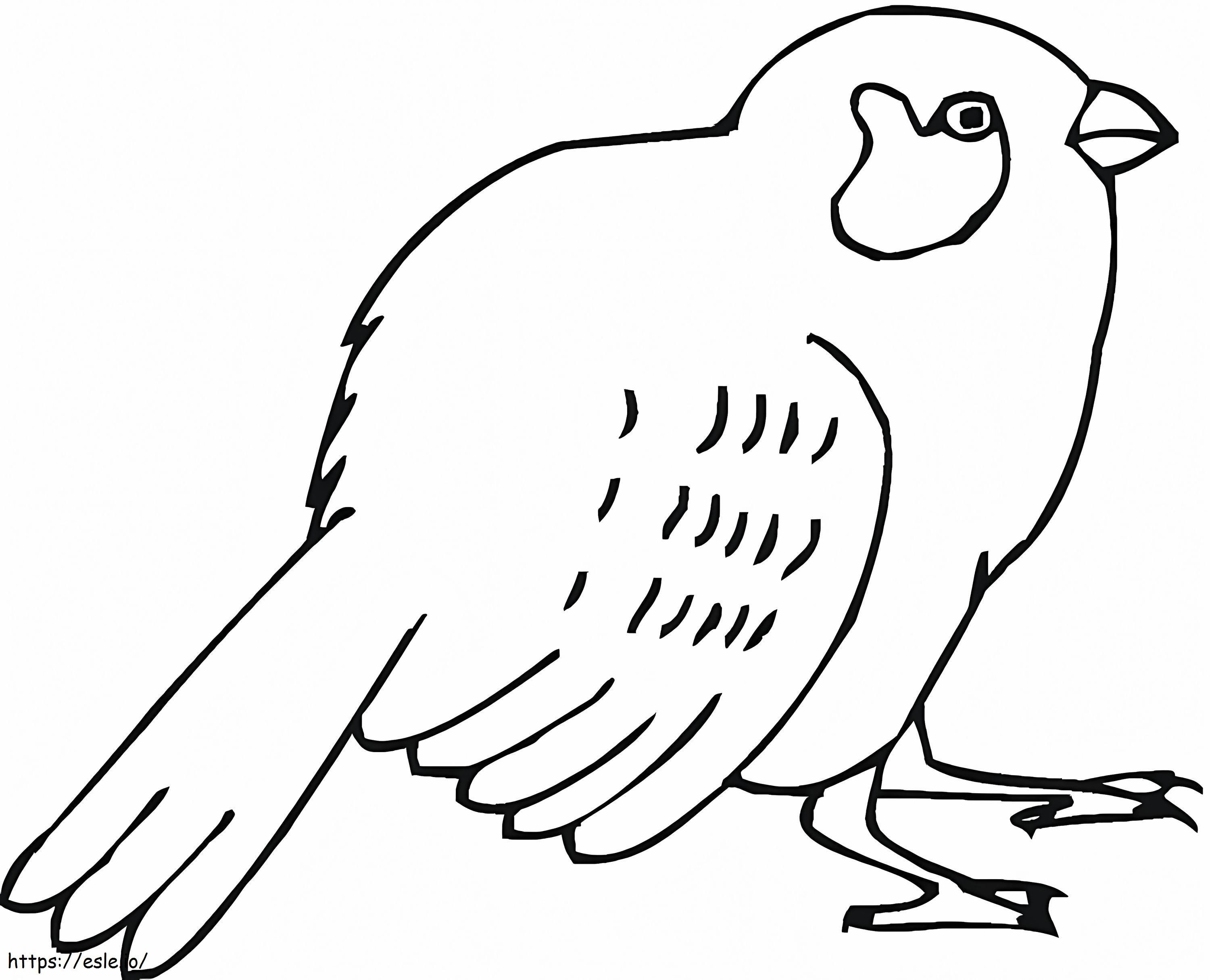 Printable Sparrow coloring page