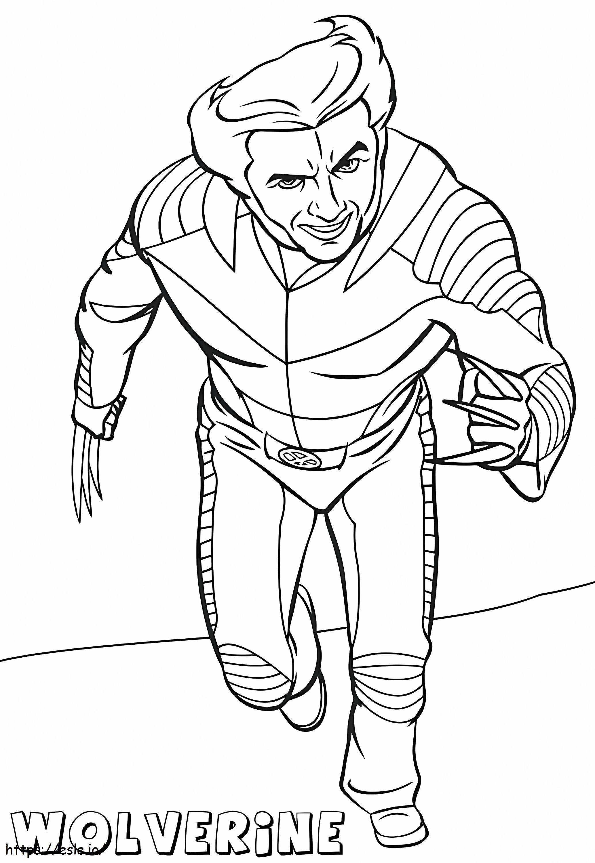Wolverine Is Running coloring page