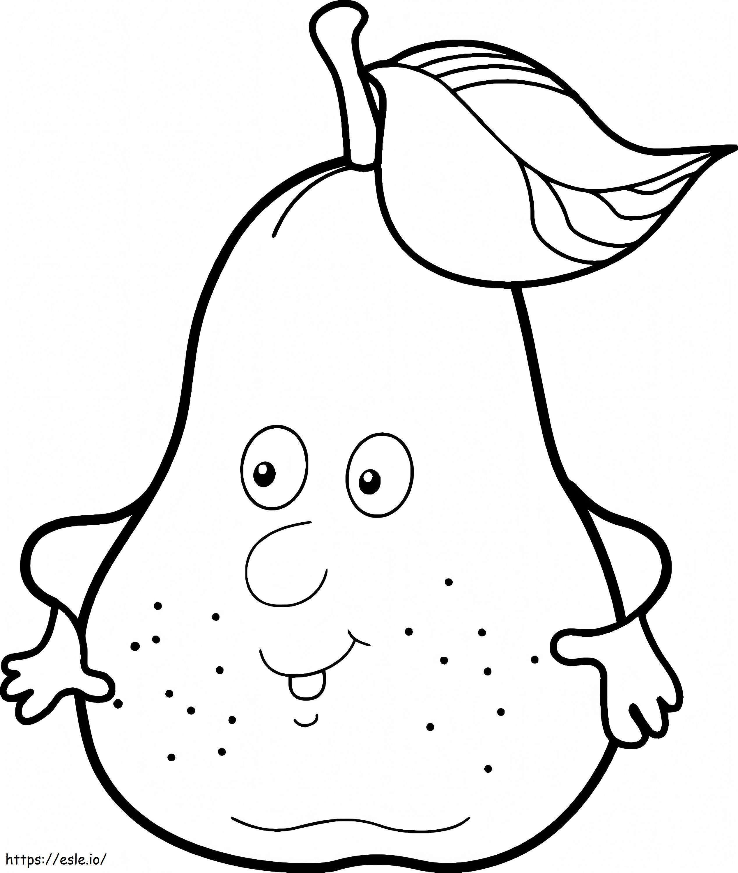 Beautiful Pear coloring page