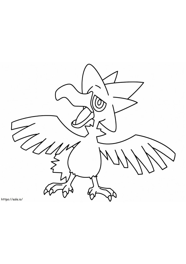Coloriage Pokémon Murkrow Gen 2 à imprimer dessin