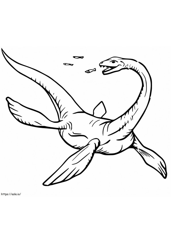 Plesiosaurus 1 värityskuva