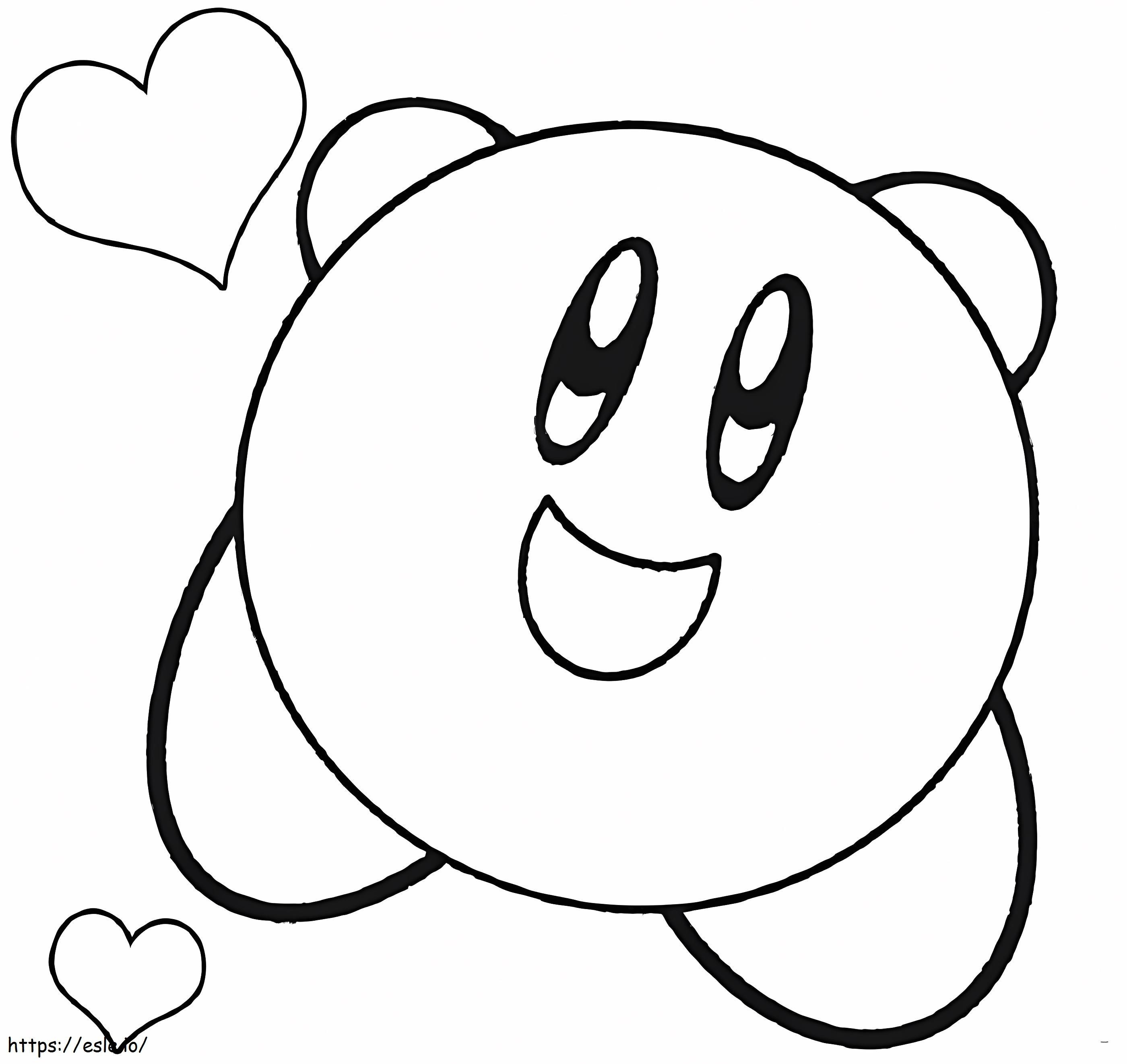 Kirby Tersenyum Gambar Mewarnai